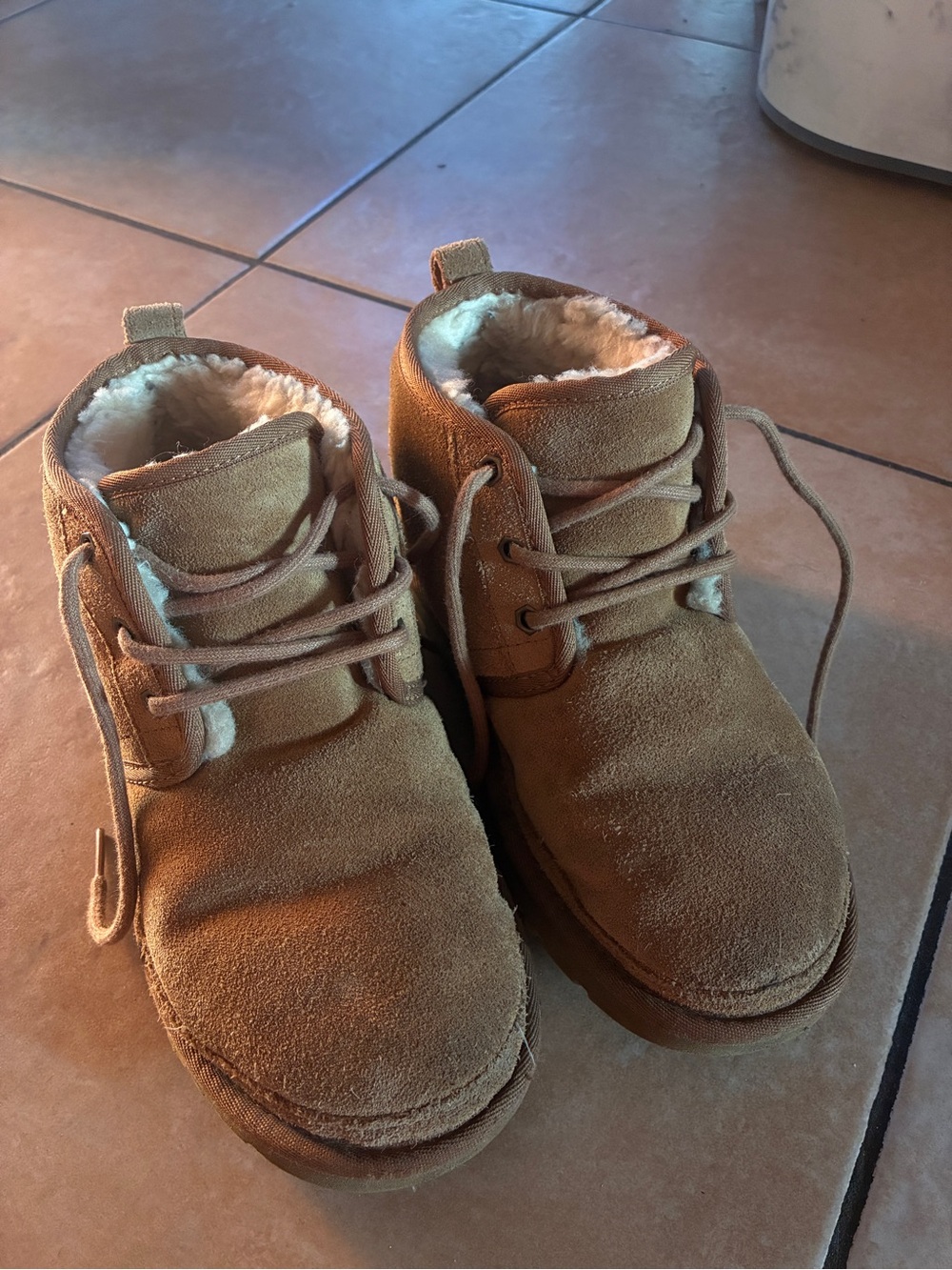 UGG Womens Brown Lace-Up Boots